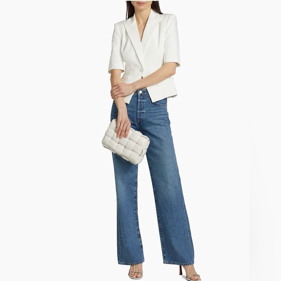 GENERATION LOVE Melbourne Short-Sleeve Blazer Women's White Blazer - Picture 7 of 9